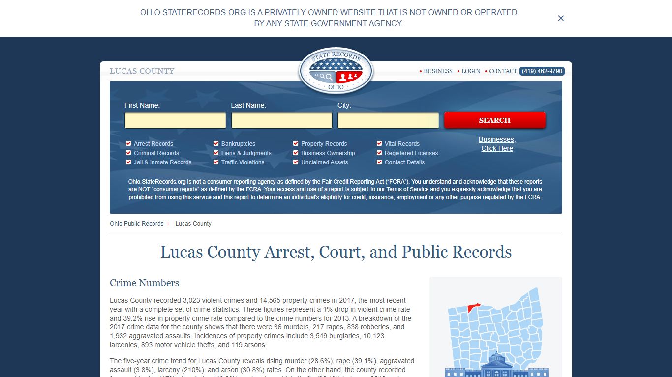Lucas County Arrest, Court, and Public Records